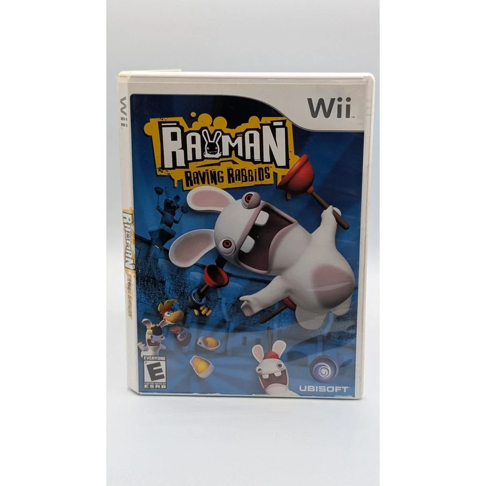 Rayman Raving Rabbids (Nintendo Wii, 2006) With Manual